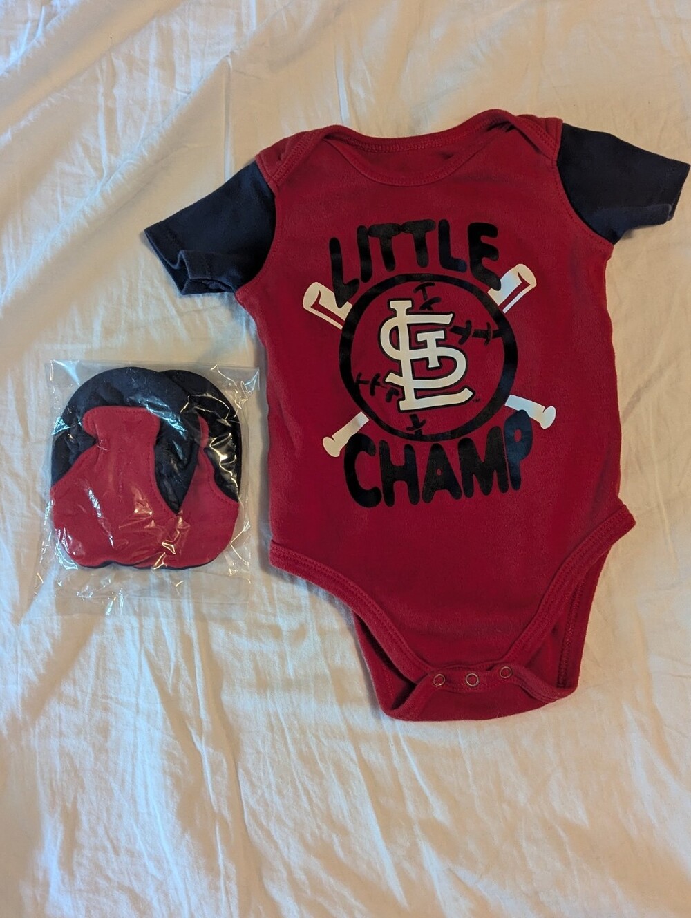 St. Louis Cardinals Onesie And Matching Booties